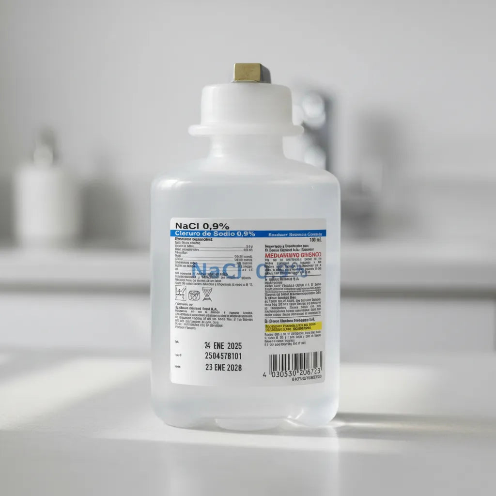 Suero Fisiologico - Cloruro de sodio 0,9% 100 ML. Ecoflac