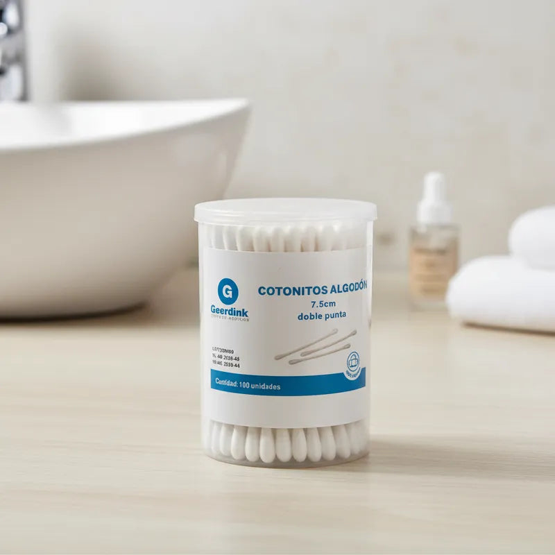 Cotonitos 7,5 cm Doble Punta Geerdink Caja Madre x 18.000 Unidades