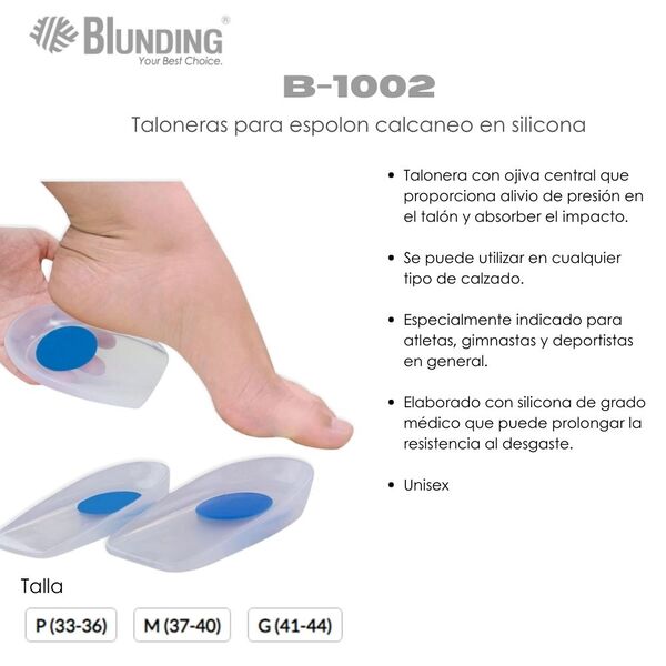 Taloneras para Espolón Calcáneo en Silicona Blunding