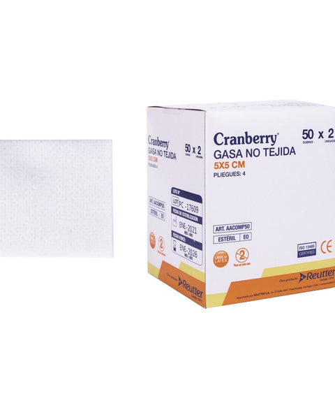 Gasa No Tejida Estéril Caja x 50 Unidades Cranberry