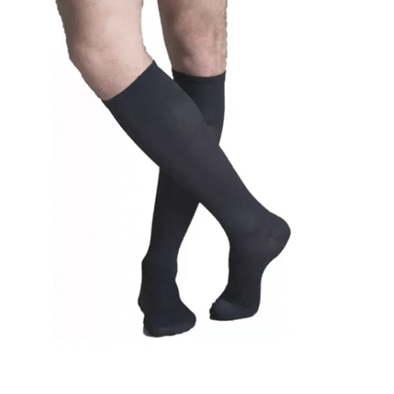 Calcetín Ibici Repomen Rodilla Compresión 16/20mmhg Negro/azul