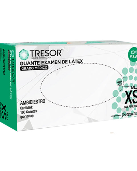 Guante Latex Tresor Caja X 100 Unidades