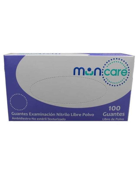 Guante Nitrilo Azul Muncare Caja X 100 Unidades