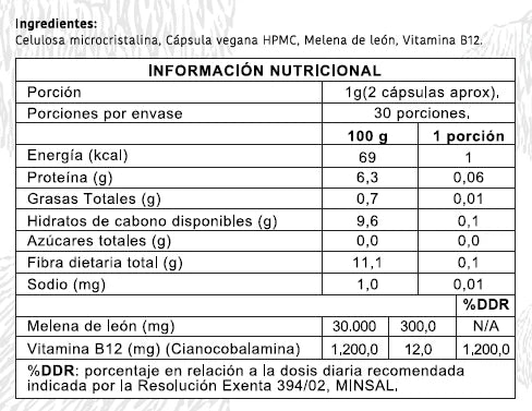 Melena de Leon - 60 Capsulas