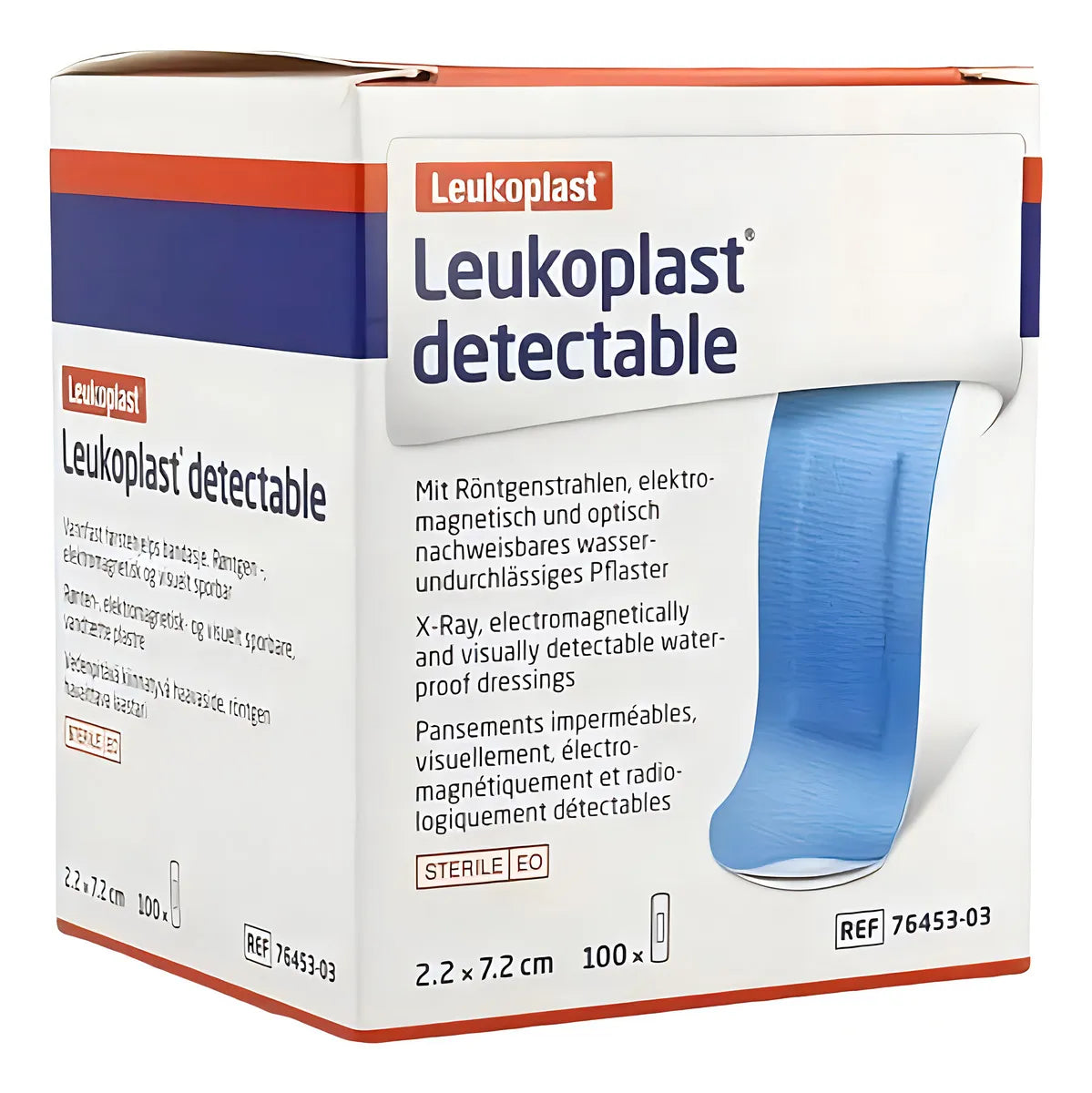 Parche Curita Azul Detectable Caja De 100 Unidades