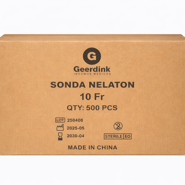 Sonda Nelaton Estéril Geerdink Nº10 Fr 40 cm | Caja Madre (10 cajas × 50 unidades)